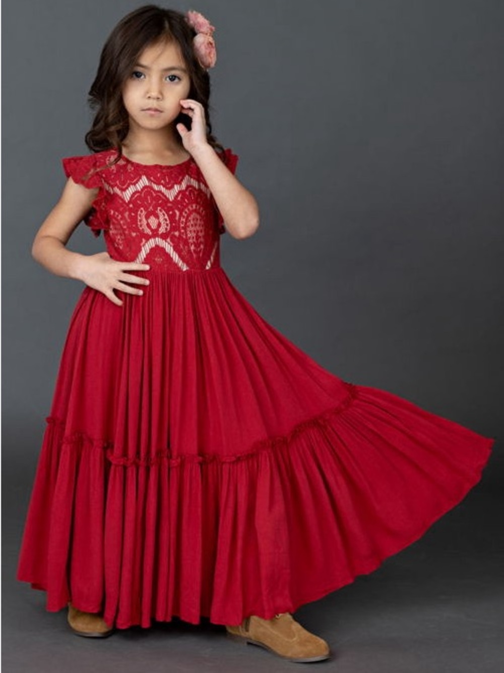 Joyfolie Girl Macy Dress in Crimson size 5T 5 years NWT